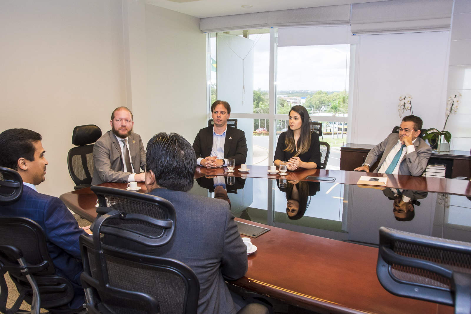 Presidente Othelino Neto recebe representantes da empresa Suzano Papel e Celulose