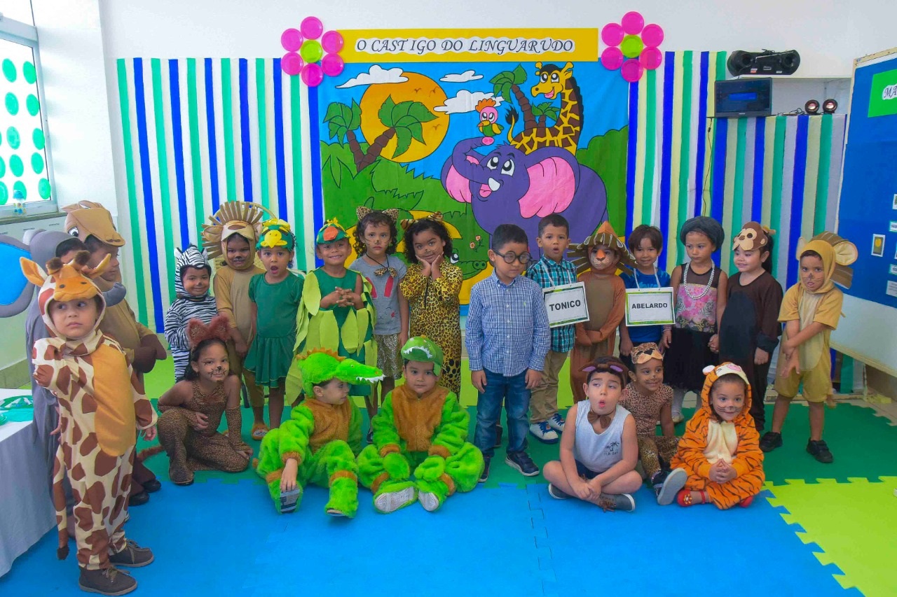 Os pequeninos da Creche-Escola Sementinha também participaram ativamente da Mostra Cultural 