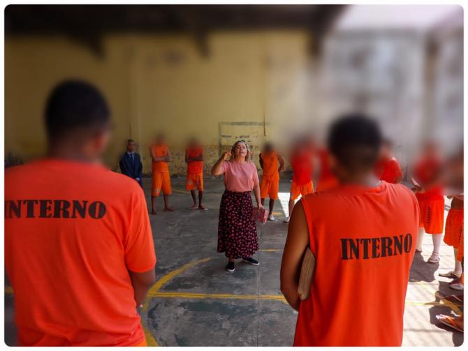 Mical Damasceno visita Penitenciária de Pedrinhas durante 22ª Semana do Encarcerado