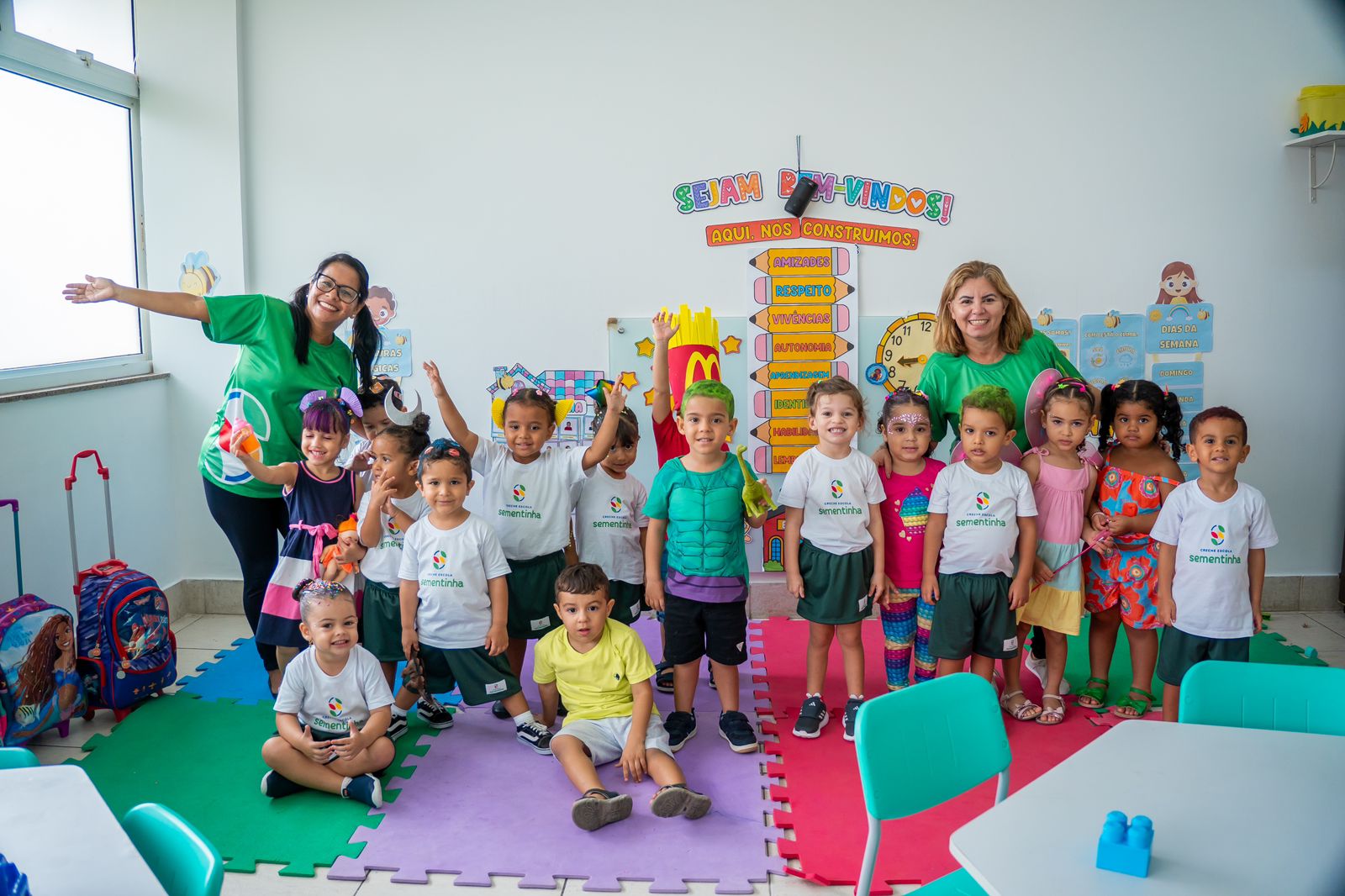 Muita criatividade marcou o ‘Dia do Cabelo Divertido’ na Creche-Escola Sementinha