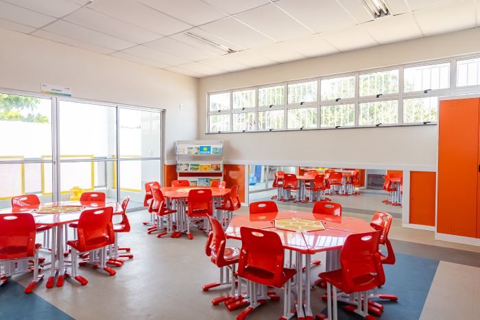 A nova Creche de Tempo Integral Maria Firmina dos Reis conta com um elevado padrão, tanto de estrutura física, como de recursos pedagógicos
