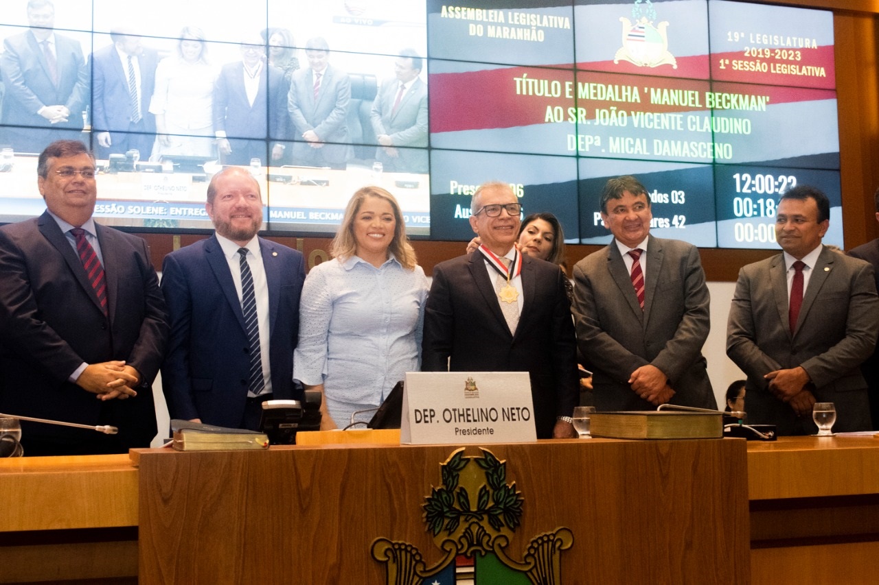  Assembleia homenageia empresário João Claudino com Título de Cidadão Maranhense e Medalha Manuel Beckman
