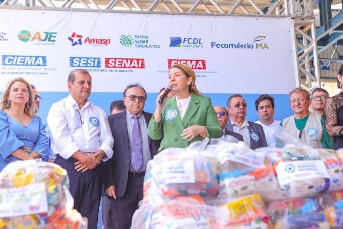 Iracema Vale participa da entrega de doações da campanha “S.O.S. Enchentes: Empresa Solidária”