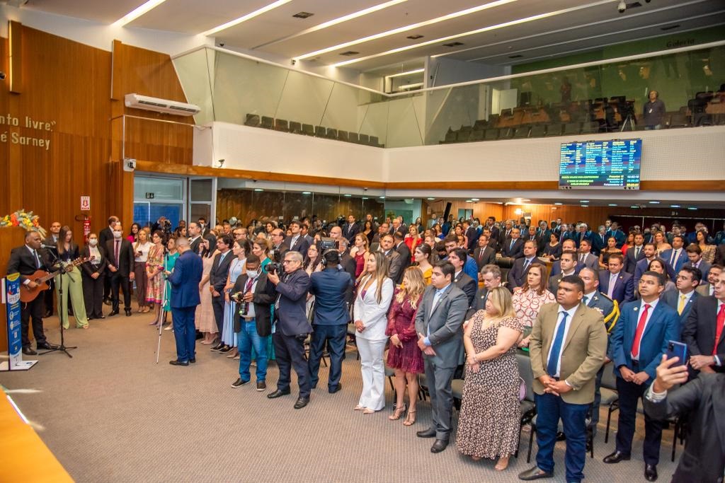 Autoridades e convidados participam da solenidade de posse do novo governador do Maranhão, Carlos Brandão