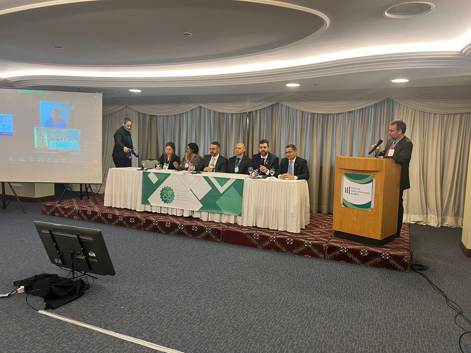 Deputado Carlos Lula em evento da Sociedade Brasileira de Cirurgiões Oncológicos