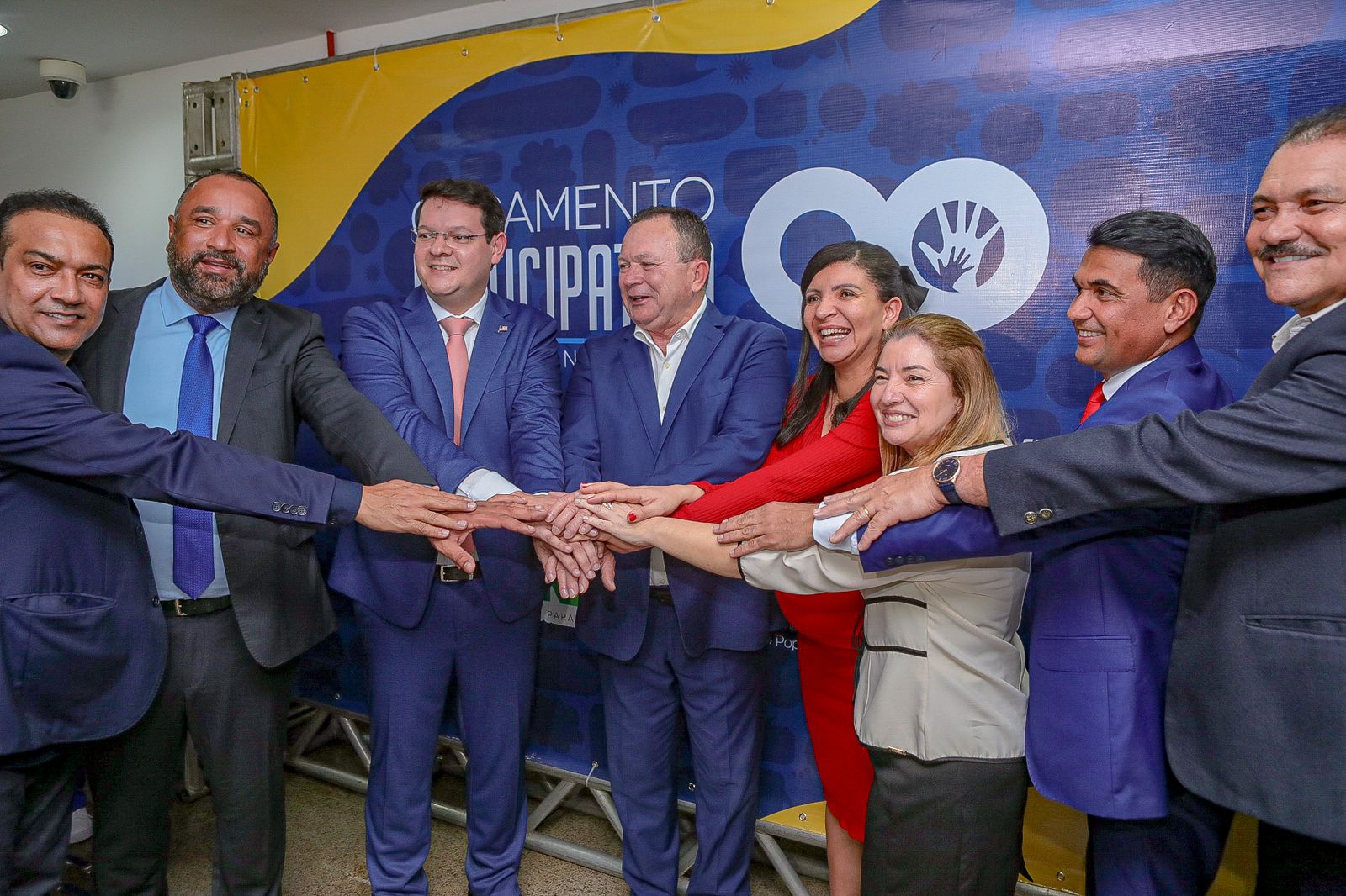 Presidente Iracema Vale, governador Carlos Brandão  e outras autoridades no lançamento do OP