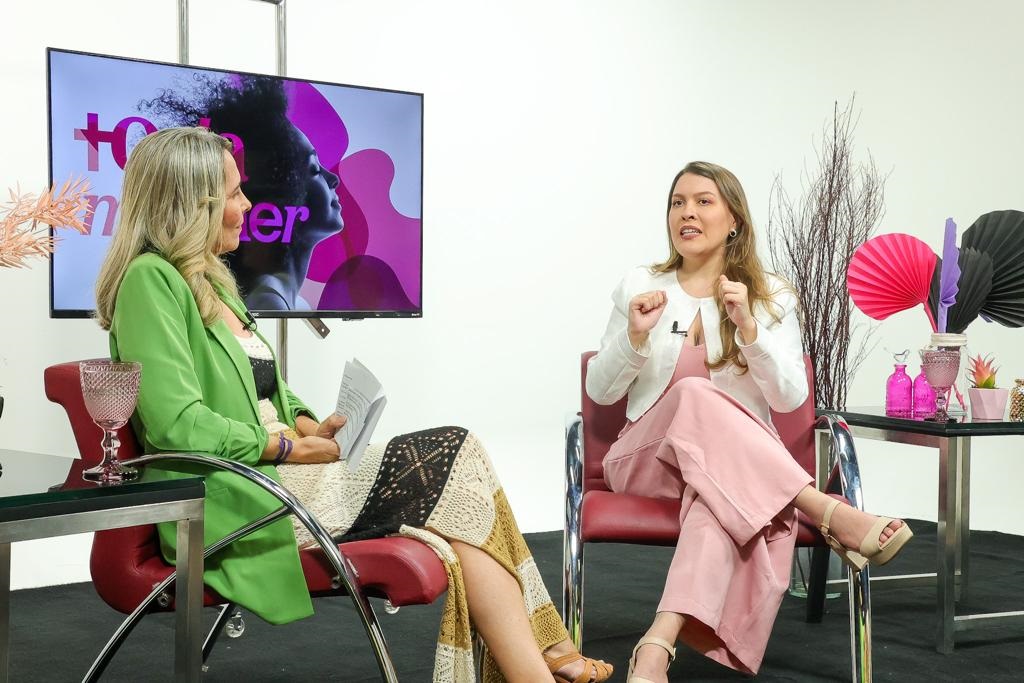 Catarina Bogéa e Márcia Carvalho durante a entrevista no programa 