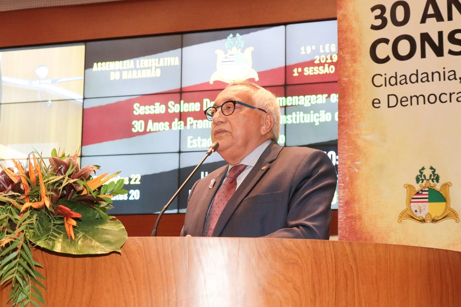 Deputado constituinte Gastão Vieira proferiu palestra de abertura na solenidade 
