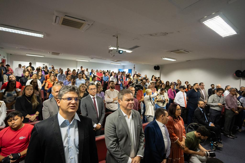 Deputados Francisco Nagib, Carlos Lula e Rafael prestigiaram o evento, que lotou o Auditório Neiva Moreira, da Alema