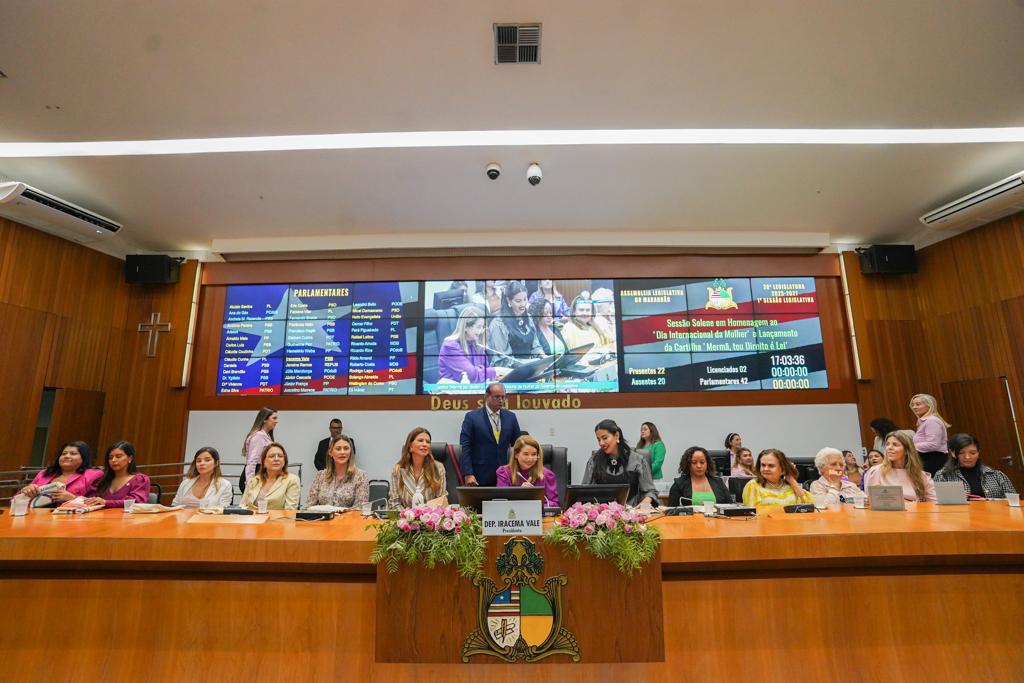 Assembleia realiza sessão solene alusiva ao Dia Internacional da Mulher e lança cartilha 