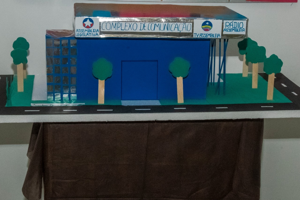 Maquete retratando o Complexo de Comunicação da Assembleia Legislativa
