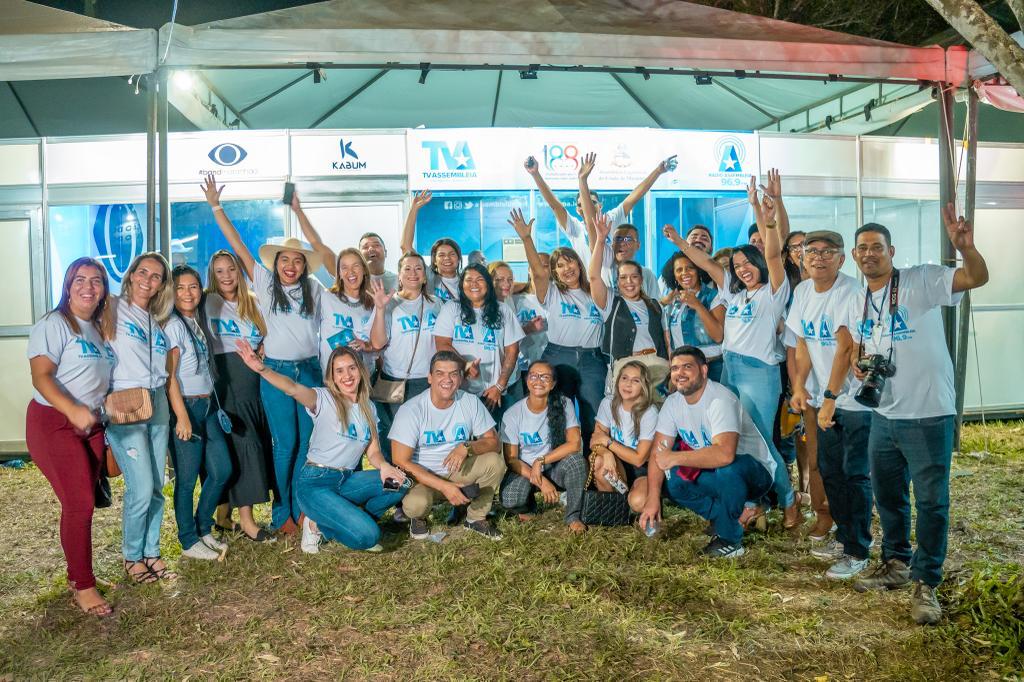 Equipe da Rádio e TV Assembleia, que participou do lançamento da nova identidade visual