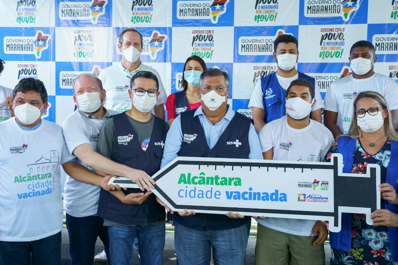 As autoridades comemoraram os resultados positivos obtidos na campanha de vacinação contra a Covid-19 em Alcântara