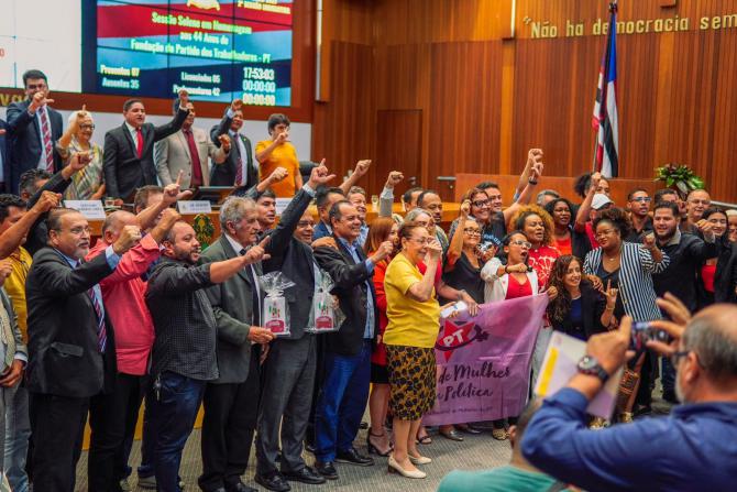 Sessão solene proposta por Zé Inácio homenageia os 44 anos do PT no Maranhão