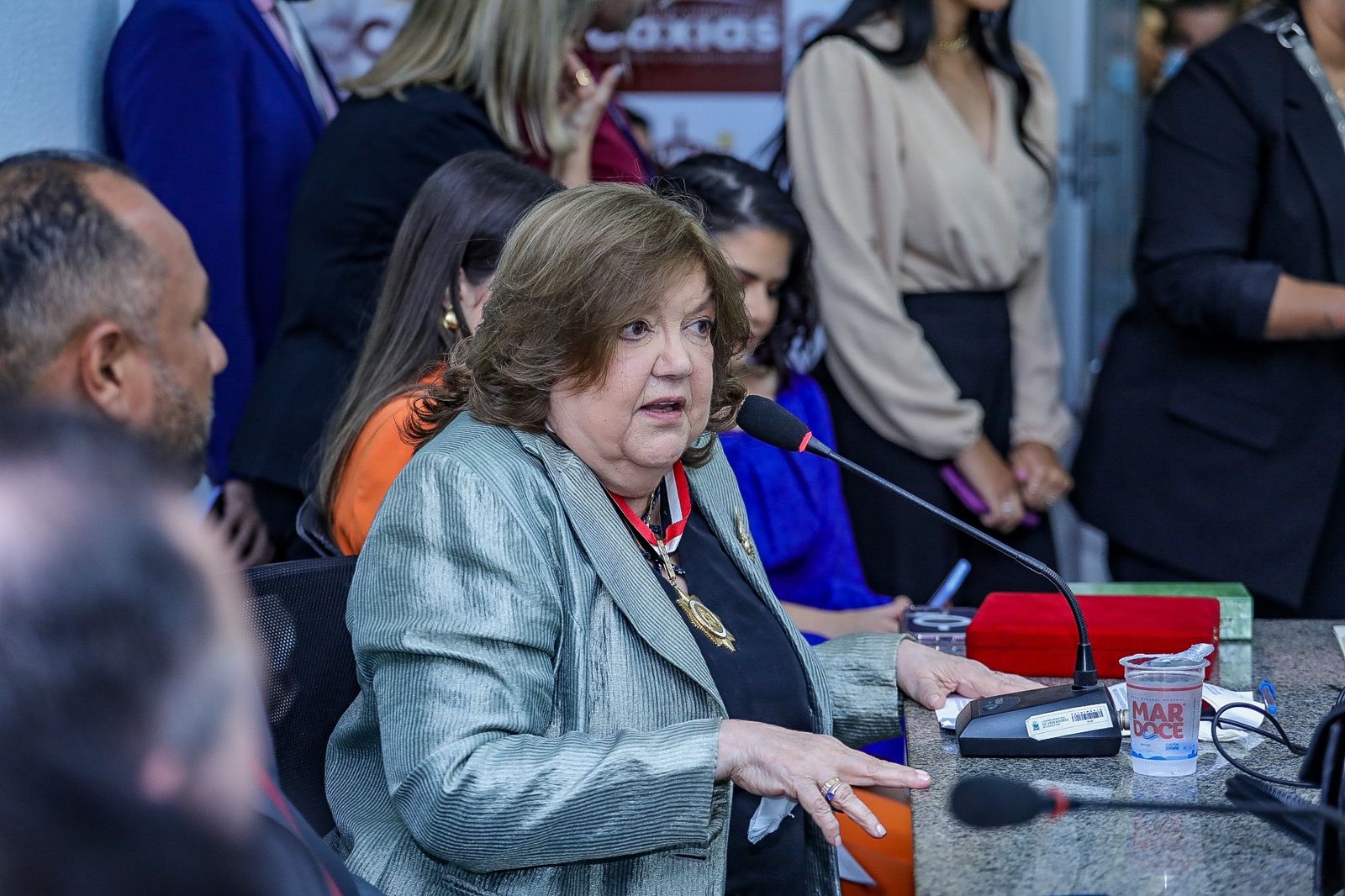 Ex-deputada Cleide Coutinho faz pronunciamento de agradecimento pela honraria