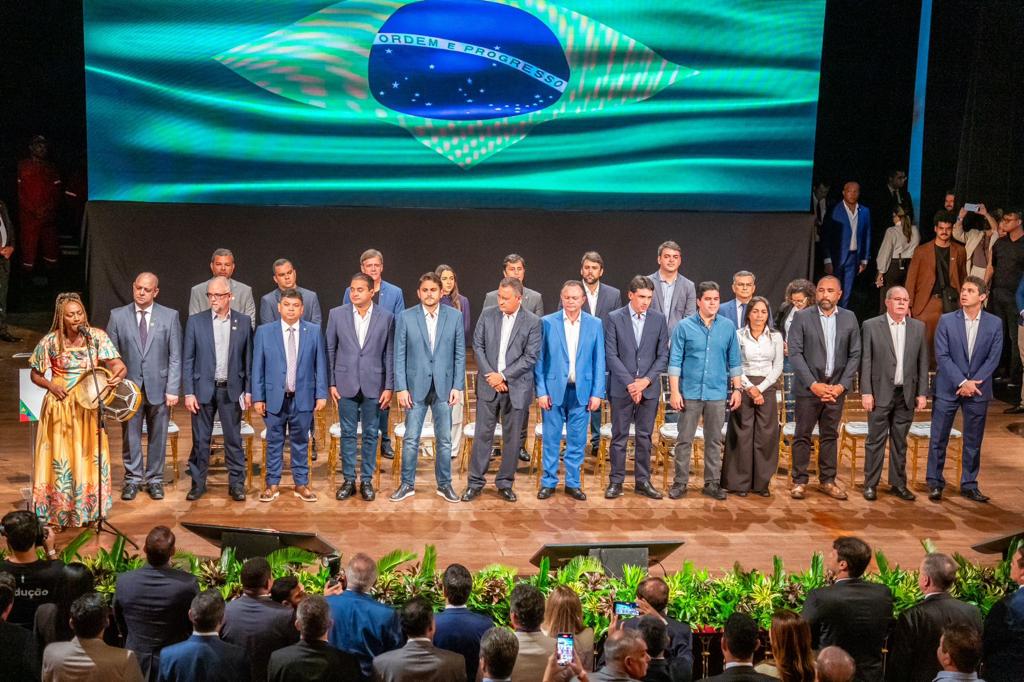 Solenidade de lançamento do programa Novo Pac no Maranhão, realizado no Teatro Arthur Azevedo