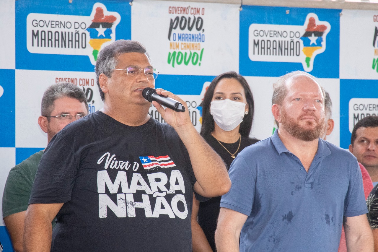 Em seu discurso, Flávio Dino elencou os inúmeros serviços realizados pelo Governo do Estado em Vargem Grande