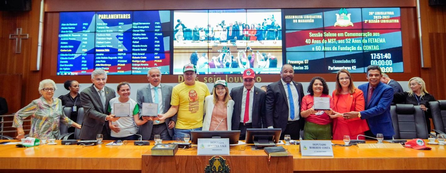 Assembleia homenageia a luta do MST, Fetaema e Contag em sessão solene