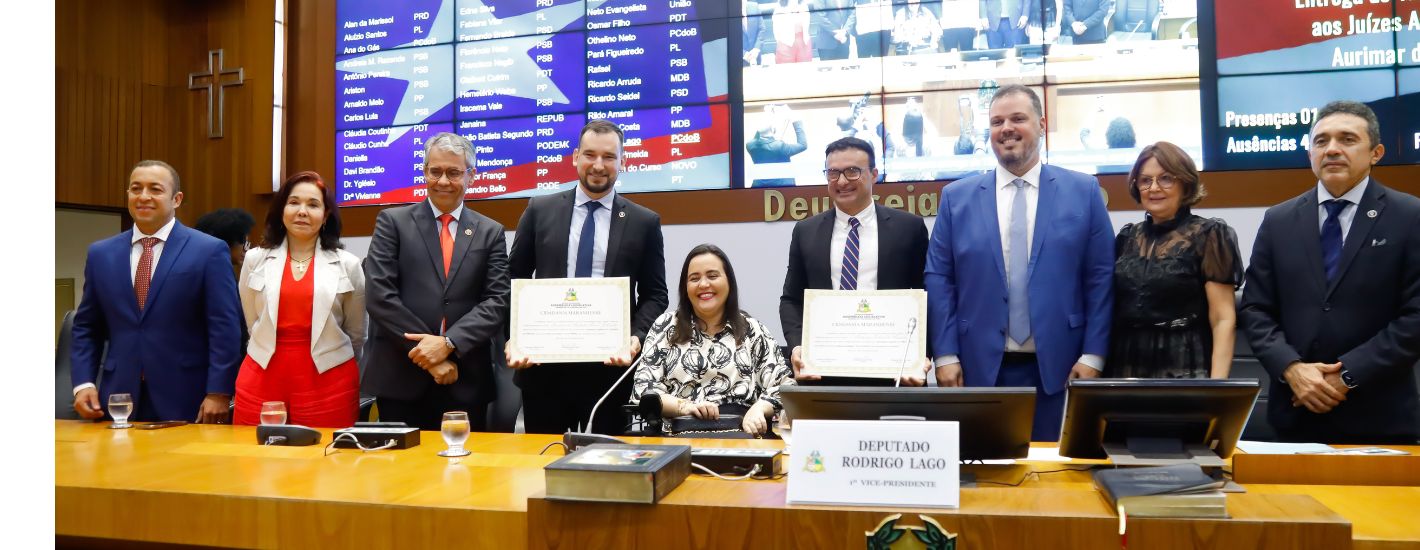 Assembleia concede título de ‘Cidadão Maranhense’ aos juízes Aurimar Sobrinho e Anderson Azevedo
