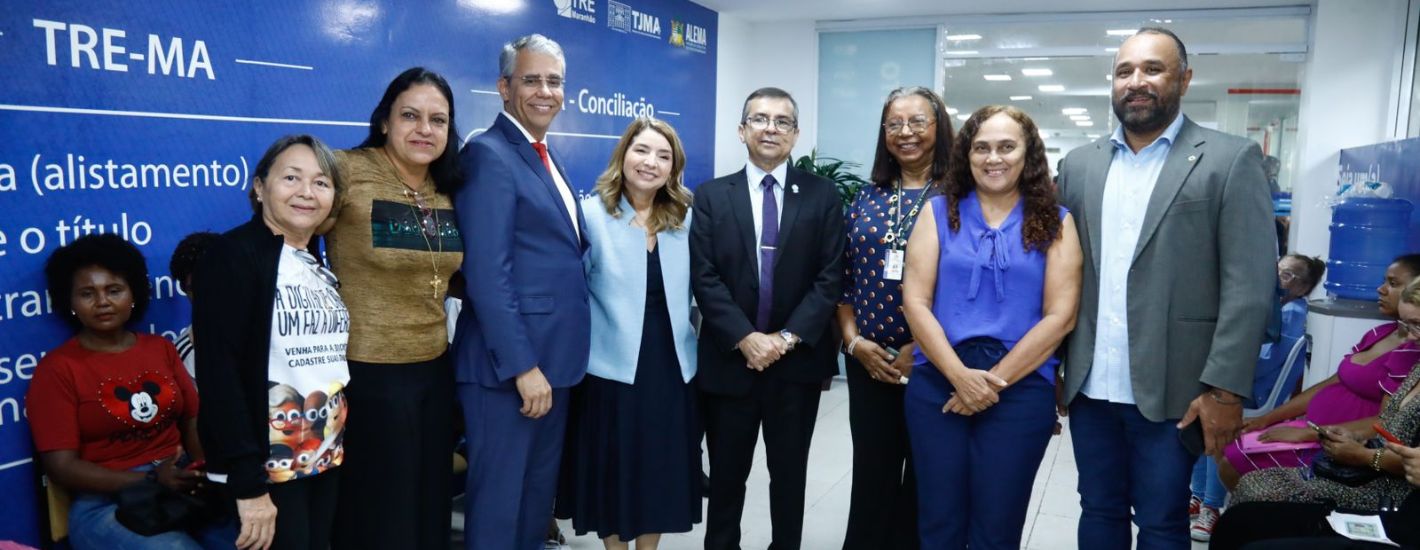 Iracema Vale recebe desembargadores José Gonçalo e Paulo Velten em visita ao posto do TRE na Alema