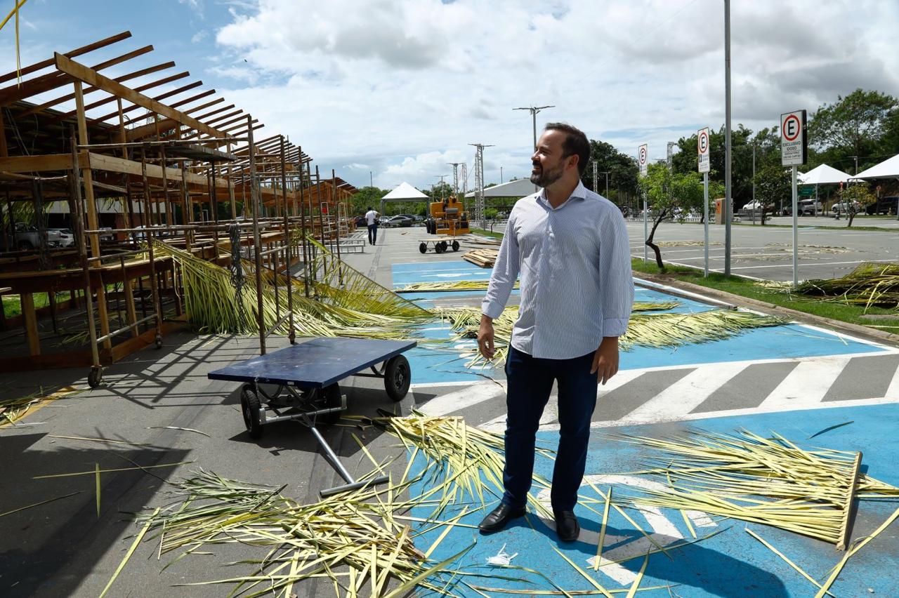 Montagem do Arraial da Assembleia está a todo vapor para garantir quatro dias de festas com segurança e alegria