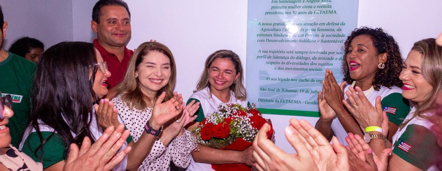 Iracema Vale ressalta importância da liderança feminina na Fetaema durante recondução de Angela Silva