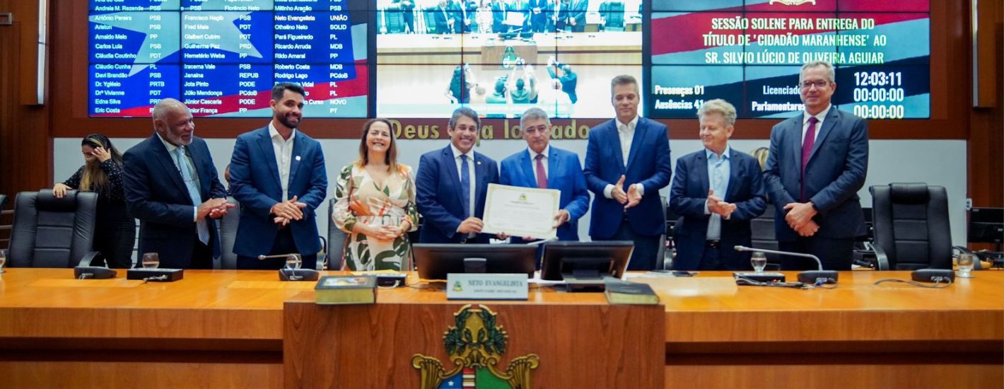 Alema concede Título de Cidadão Maranhense ao empresário Sílvio Lúcio de Oliveira Aguiar