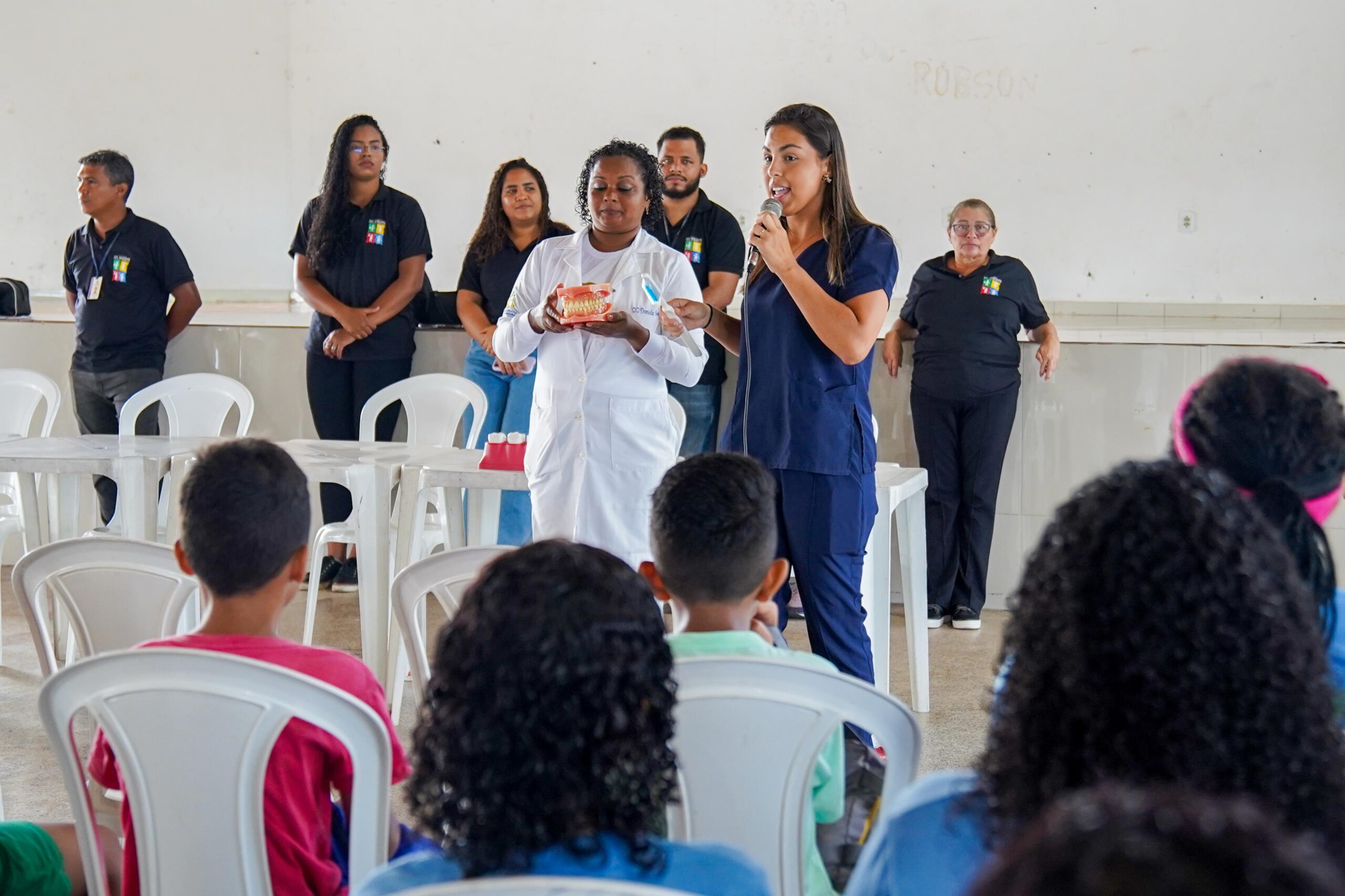 Gedema promove ação de saúde bucal com alunos do Sol Nascente – Fotos: Meiky Braga