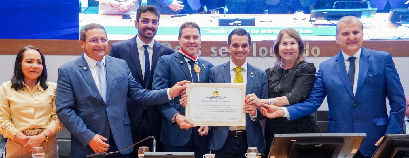 Alema homenageia Cassiano Pereira Junior com Título de Cidadão Maranhense e Medalha Manuel Beckman