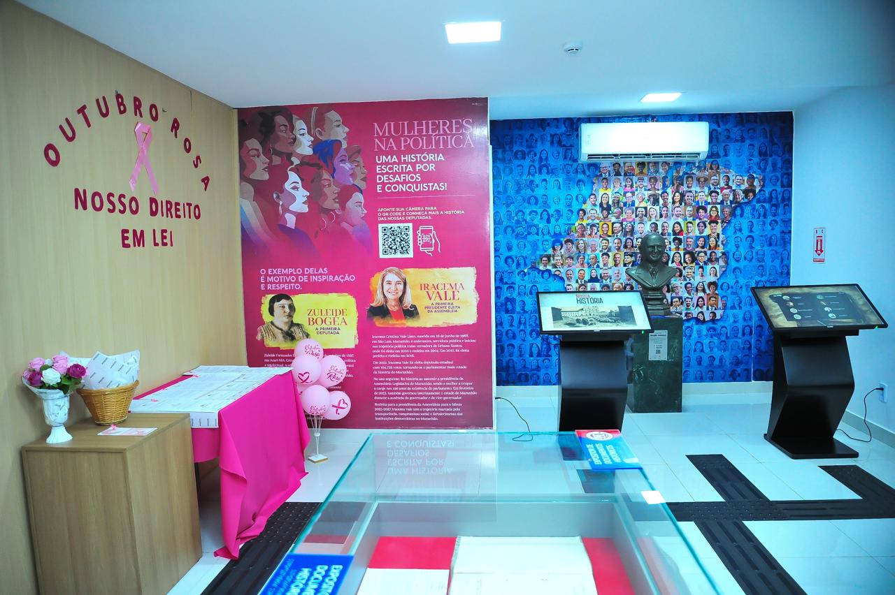 Memorial do Legislativo destaca exposição de leis voltadas à saúde da mulher em alusão ao Outubro Rosa